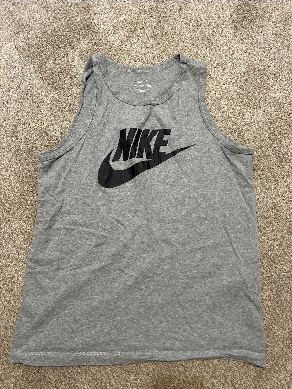 Nike Men’s Gray Tank with Black Logo